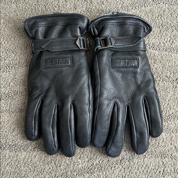 Hestra Leather Gloves Black Size Women’s 10 Soft as Butter Gently Used - Picture 1 of 6